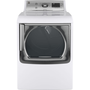 GE 7.8 cu. ft. Top Load Energy Star Electric Dryer Silver on White  GTD81ESMJWS