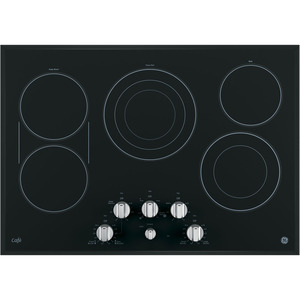 GE Café 30" Electric Smoothtop Cooktop Black on Stainless CP9530SJSS