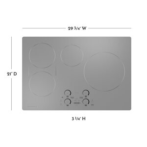 Monogram Table de cuisson à induction de 30 po argentée - ZHU30RSTSS