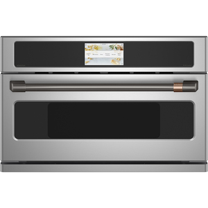 J-SMART-FIVE-IN-ONE-WALL-OVEN-STAINLESS-STEEL-CSB923P2VS1-GE-CAFE-BRUSHED-BLACK-HANDLE