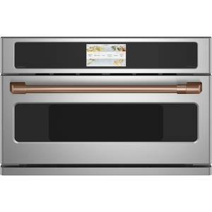 L-SMART-FIVE-IN-ONE-WALL-OVEN-STAINLESS-STEEL-CSB923P2VS1-GE-CAFE-BRUSHED-COOPER-HANDLE