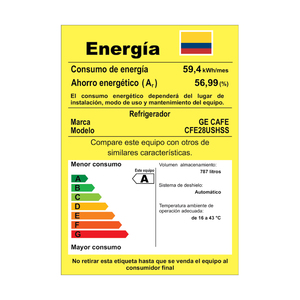 GE Café Réfrigérateur avec porte à deux battants de 27.8 pi³ Acier Inoxydable CFE28USHSS