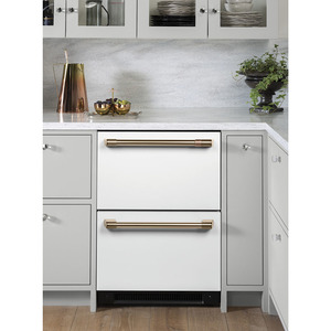 Café™ 5.7 Cu. Ft. Built-In Dual-Drawer Refrigerator Matte White - CDE06RP4NW2