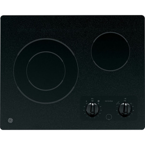 GE Table de cuisson électrique à dessus lisse de 21 po Argent JP256BM3BB