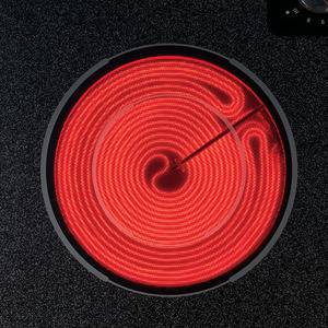 GE Table de cuisson électrique à dessus lisse de 21 po Argent JP256BMBB