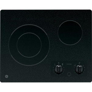 GE Table de cuisson électrique à dessus lisse de 21 po Argent JP256BMBB