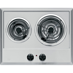 GE Table de cuisson électrique de 21 po Acier Inoxydable JP201CBSS