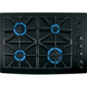 GE Table de cuisson à gaz de 30 po Noir JGP940BEKBB