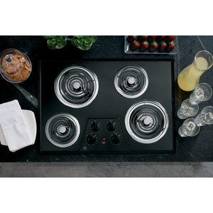 GE Tables de cuisson électrique de 30 po Noir - JP328BK2BB