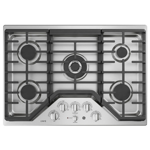 GE Café 30" Built-In Deep-Recessed Edge-to-Edge Gas Cooktop Stainless Steel - CGP9530SLSS