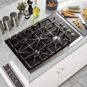 GE Table de cuisson à gaz de 30 po Acier inoxydable JGP940SEKSS