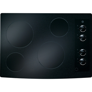 GE Table de cuisson électrique à dessus lisse de 30 po Noir JCP336DDBB