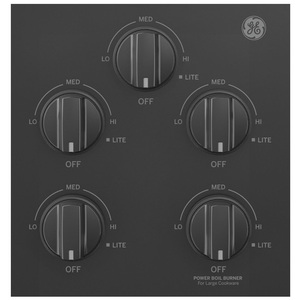 Table de cuisson à gaz profondément encastrée GE de 36 po, noir - JGP3036DLBB