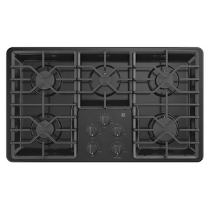 Table de cuisson à gaz profondément encastrée GE de 36 po, noir - JGP3036DLBB