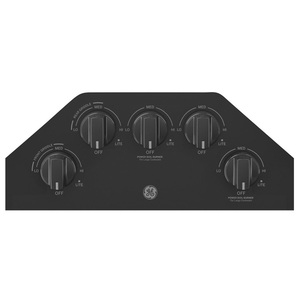 Table de cuisson continue à gaz profondément encastrée GE de 36 po, noir - JGP5036DLBB