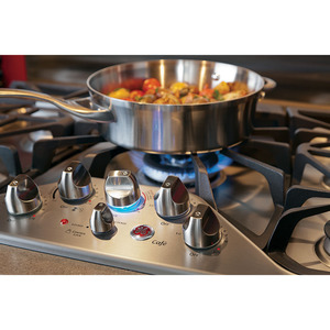 GE Café Table de cuisson à gaz de 36 po Acier inoxydable CGP650SETSS