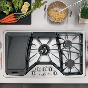 GE Café Table de cuisson à gaz de 36 po Acier inoxydable CGP650SETSS