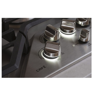 Table de cuisson continue à gaz profondément encastrée GE Café de 36 po, acier inoxydable - CGP9536SLSS