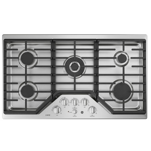 GE Café 36" Built-In Deep-Recessed Edge-to-Edge Gas Cooktop Stainless Steel - CGP9536SLSS