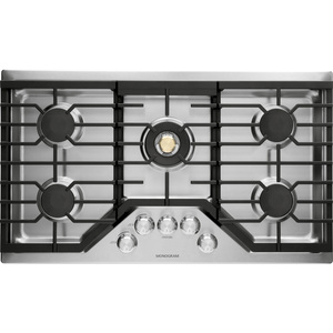 Monogram 36" Deep Recessed Gas Cooktop Stainless Steel - ZGU36RSLSS