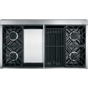 Monogram Table de cuisson à gaz de 48 po Acier Inoxydable - ZGU484NGP5SS
