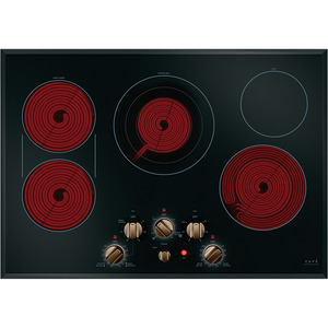 Table de cuisson électrique encastrée CaféMC de 30 po avec boutons de commande, noir - CEP70303MS2