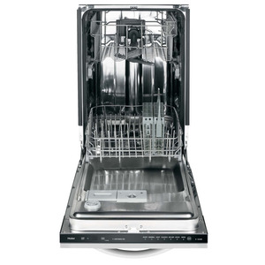 Haier 18 po lave-vaisselle encastré en acier inocydable avec contrôles intégrés QDT125SSKSS