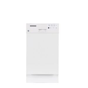GE Lave-vaisselle 18" encastré cuve courte en acier inoxydable Blanc GSM1800VWW