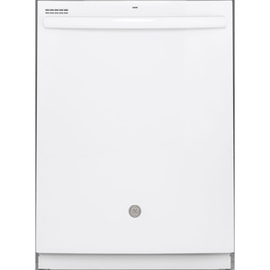 GE 24" Built-In Hidden Control Dishwasher White with Tall Tub - GDT605PGMWW
