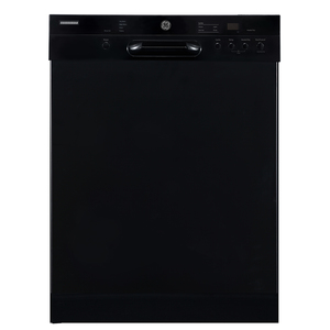 GE 24" Built-In Front Control Dishwasher with Stainless Steel Tall Tub Black - GBF412SGMBB