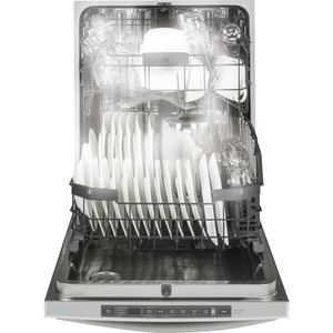 GE Profile Lave-vaisselle encastré cuve longue en acier inoxydable avec comm PDT720SGHWW