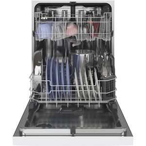 GE Stainless Steel Interior Dishwasher with Front Controls White - GDF645SGNWW