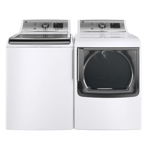 GE 7.8 cu. ft. Top Load Energy Star Electric Dryer Silver on White  GTD81ESMJWS
