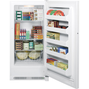 GE 13.8 Cu. Ft. Frost-Free Upright Freezer White FUF14DHRWW