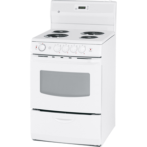 GE Cuisinière électrique 24 po Blanc - JCAS730 M3WW