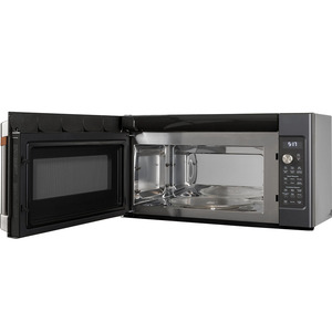 Four à micro-ondes à hotte intégrée CaféMC de 1,7 pi³ avec convection, blanc mat - CVM517P4MW2