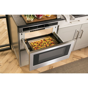 Monogram 1.2 pi³ Four à microondes encastré à tiroir acier inoxydable ZWL1126SJSSC