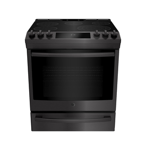 Cuisinière électrique encastrée GE Profile 30 po tiroir de cuisson, acier inoxydable noir PCS940BMTS
