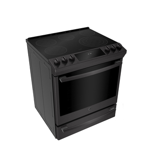Cuisinière électrique encastrée GE Profile 30 po tiroir de cuisson, acier inoxydable noir PCS940BMTS