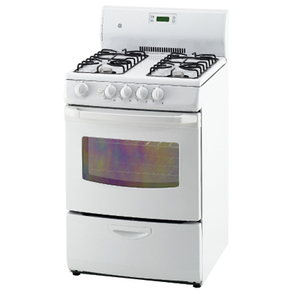 GE Cuisinière à gaz 24 po Blanc - JGAS730EL2WW