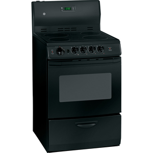 GE Cuisinière électrique 24 po Noir - JCAS745 M4BB