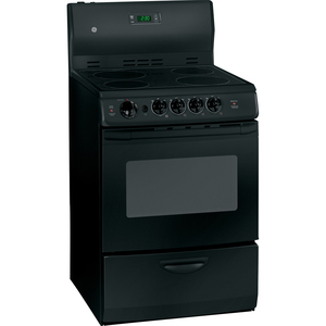 GE Cuisinière électrique 24 po Noir JCAS745MBB