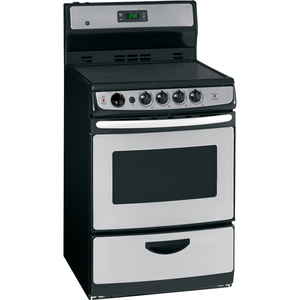 GE Cuisinière électrique 24 po Acier Inoxydable JCAS745MSS