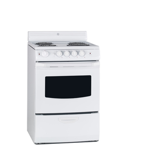 GE Cuisinière électrique 24 po Blanc - JCAS724 H1WW