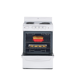 GE Cuisinière électrique 24 po Blanc JCAS724HWW