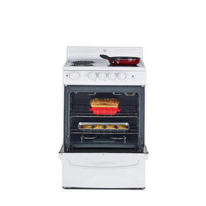 GE Cuisinière électrique 24 po Blanc JCAS724HWW