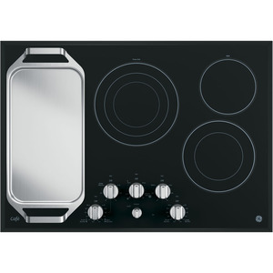 GE Café Table de cuisson électrique de 30 po Noir sur Acier Inoxydable CP9530SJSS