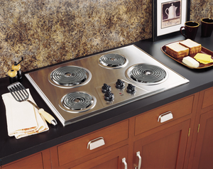 GE Tables de cuisson électrique de 30 po Acier Inoxydable JP328SKSS