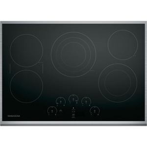 Monogram Table de cuisson électrique de 30 po Noir sur Acier Inoxydable - ZEU30RSJ1SS