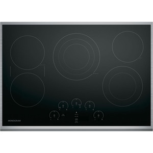 Monogram Table de cuisson électrique de 30 po Noir sur Acier Inoxydable ZEU30RSJSS